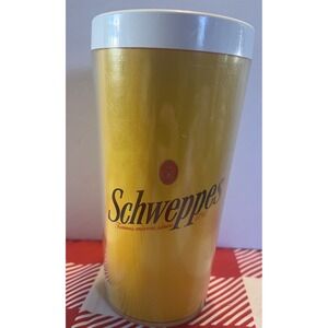 Vintage Schweppes Thermo Serv Plastic Insulated Tumbler Cup Made in USA